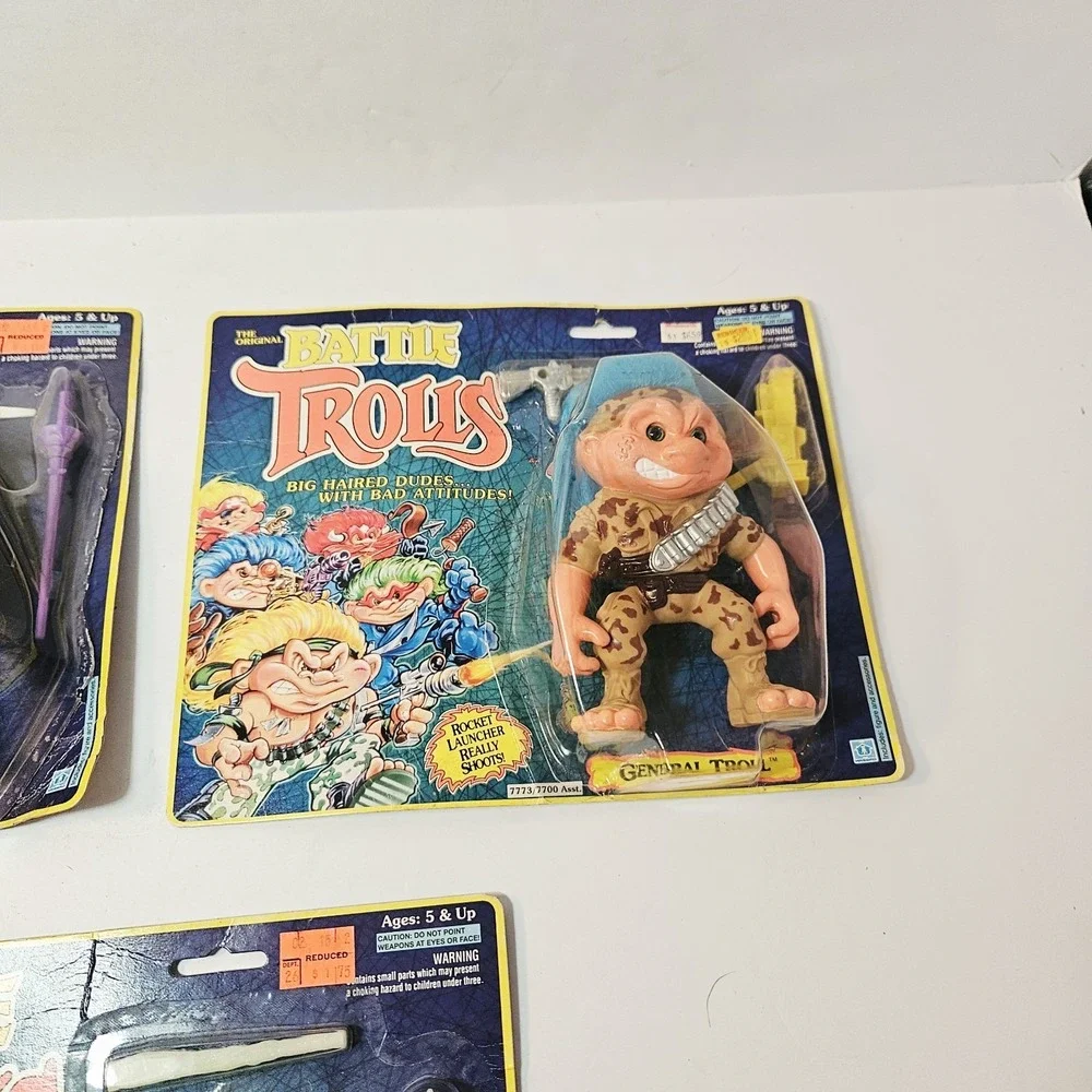 Vintage Battle Trolls Lot Of (3) 1992 Hasbro New Sealed Toy Collectible